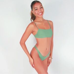 Olive Green Bikini Top